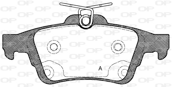 OPEN PARTS Комплект тормозных колодок, дисковый тормоз BPA0842.70